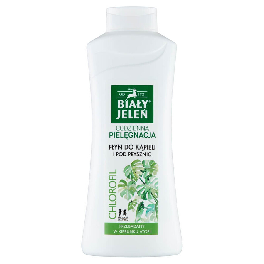 Biały Jeleń, liquide de bain et de douche, chlorophylle, 750 ml