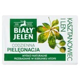 Biały Jeleń Daily Care, pain de savon naturel, châtaigne et lin, 100 g