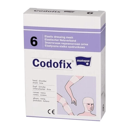 Matopat Codofix 6, plasă de bandaj elastic, nesterilă, 6 cm x 1 m, 1 bucată