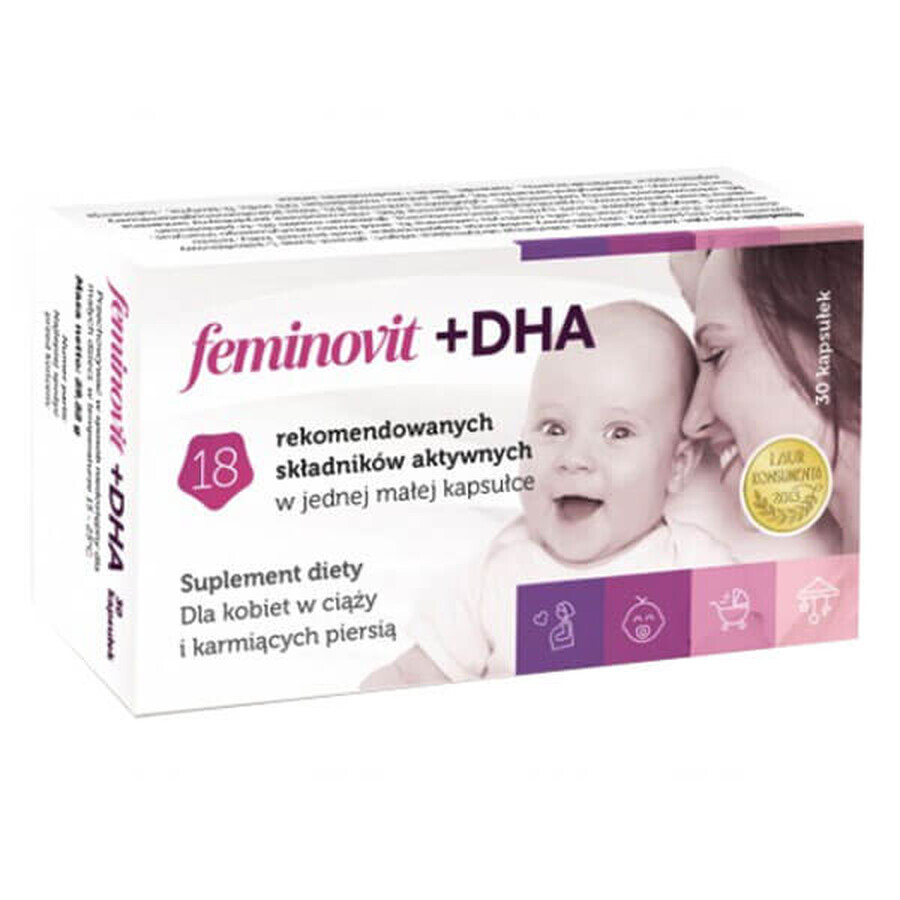 Integratore Alimentare Feminovit + DHA, 30 capsule