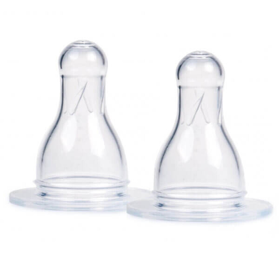 Canpol Babies Round Silicone Baby Bottle Teat Size 1 Free 2 Pack