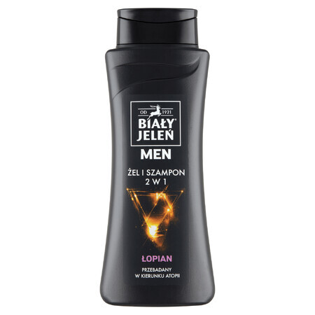 Biały Jeleń Men, gel et shampoing à la bardane, 300 ml