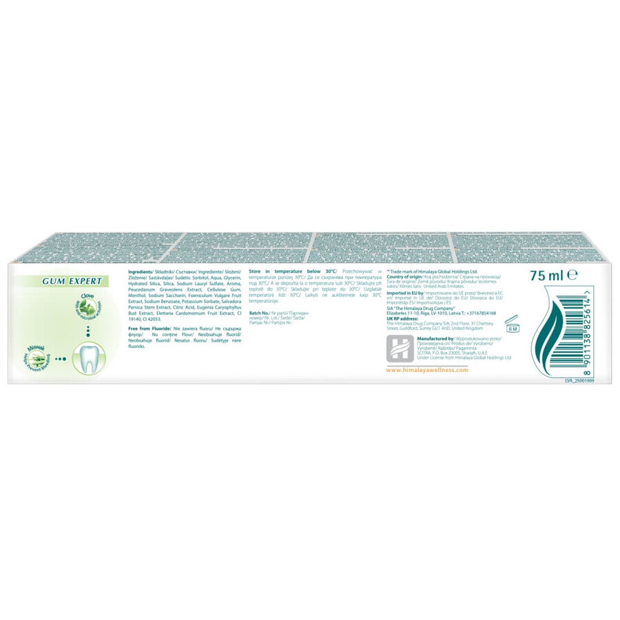 Dentifricio all acqua di menta Himalaya 75g