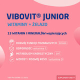 Vibovit Junior Vitamines et fer, pour les enfants de plus de 4 ans, saveur fruits des bois, 30 comprimés