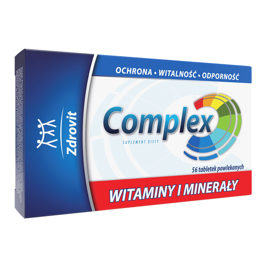 Zdrovit Complex vitamine și minerale, 56 comprimate filmate