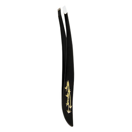 Donegal, Eastern Promises Black Cosmetic Tweezers, Angled, 1pc