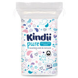 Kindii Pure, cotton pads for children, 60 pcs.