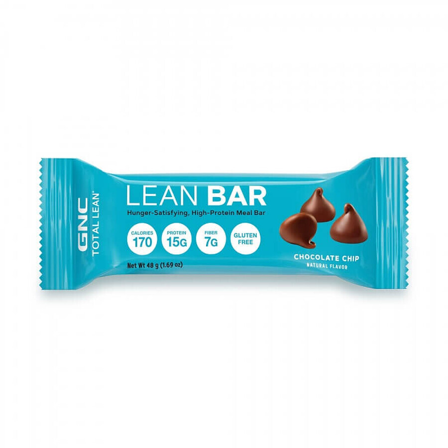 Barre protéinée Total Lean à saveur de pépites de chocolat 496860, 48 g, GNC