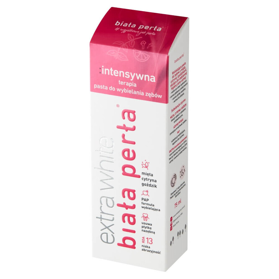 Perla Bianca Terapia Intensiva Plus, Dentifricio Professionale 75 ml