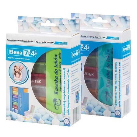 El-Comp Elena, cassette de médicaments, hebdomadaire, 4 compartiments