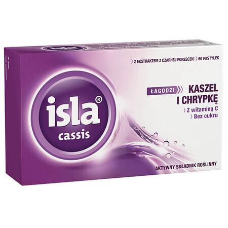 Isla Cassis à l&#39;extrait de cassis, 60 pastilles