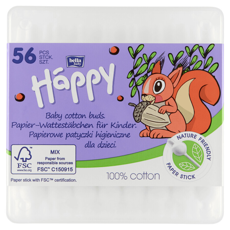 Bella Baby Happy, prosoape de hârtie pentru bebeluși, 56 de bucăți