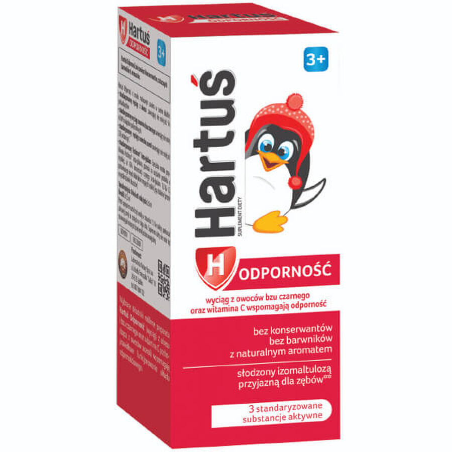 Hartuś Odorność, sirop pour enfants de plus de 3 ans, 120 ml EMBALLAGE ENDOMMAGÉ