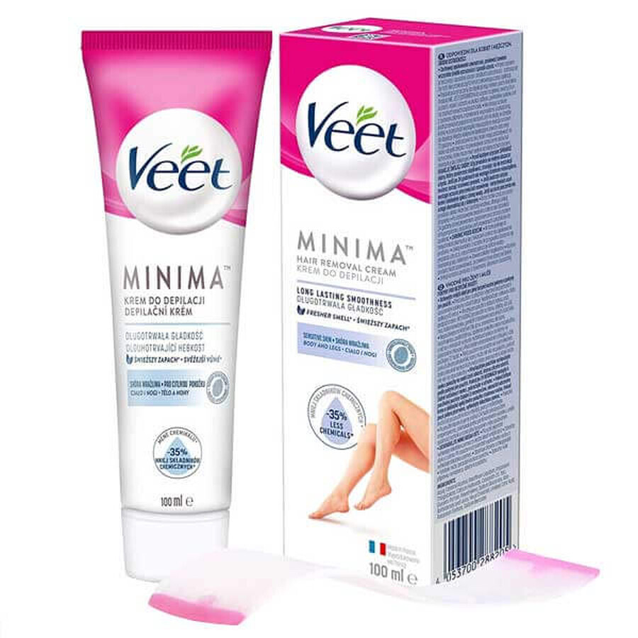 Veet, crème dépilatoire, peau sensible, 100 ml