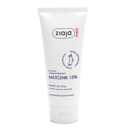 Ziaja Med Kuracja Ultranawilżająca Mocznik 15%, Foot cream, Dry skin, 100 ml