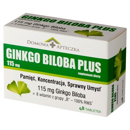 Ginkgo Biloba Plus, 48 ​​comprimés