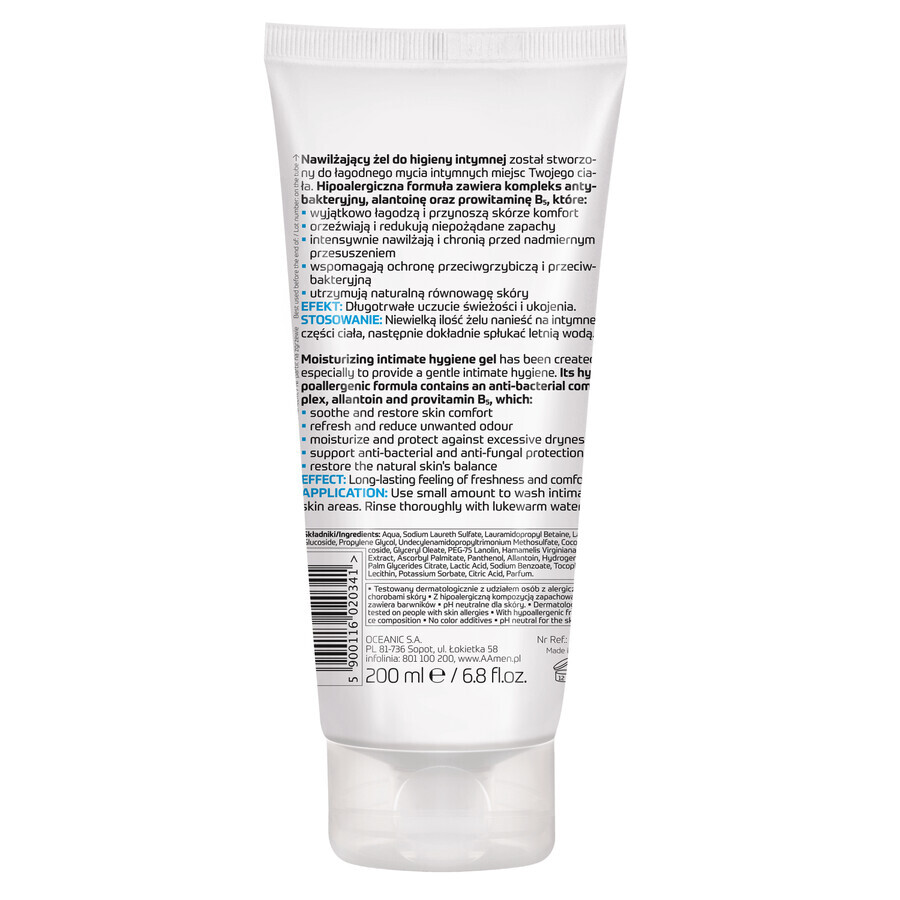 AA Men Sensitive, gel d&#39;hygiène intime hydratant, 200 ml