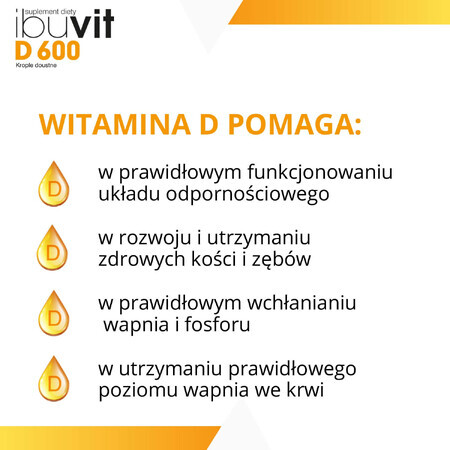 Ibuvit D 600, vitamina D pentru sugari și copii, picături orale, 10 ml AMBALAJ CONTAMINAT