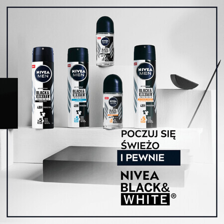 Nivea Men Black &amp; White Invisible, spray anti-transpirant pour homme, Original, 250 ml