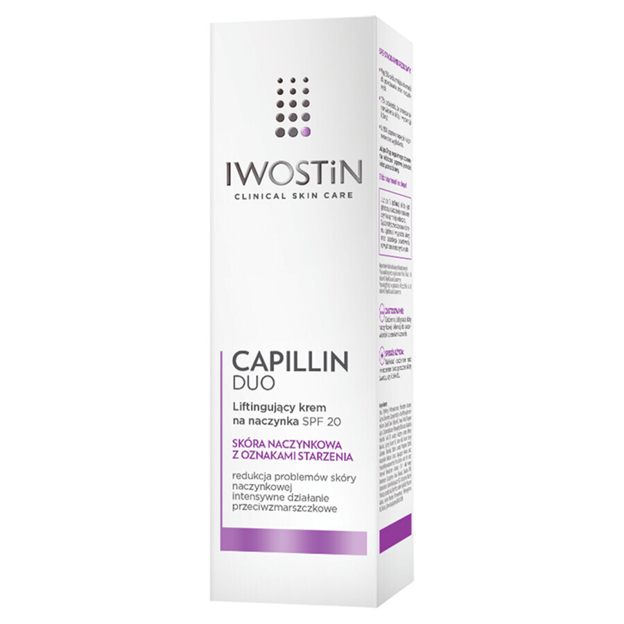 Iwostin Capillin Duo, crème liftante pour capillaires, SPF 20, 40 ml