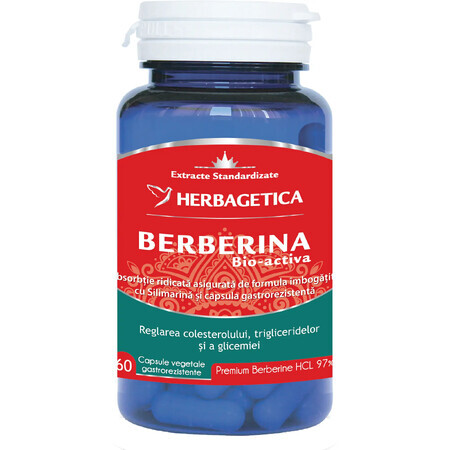 Berberină Bio-activă, 60 capsule, Herbagetica