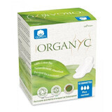 Organyc, serviettes hygiéniques 100% coton, avec ailes, pour usage quotidien, 10 pièces