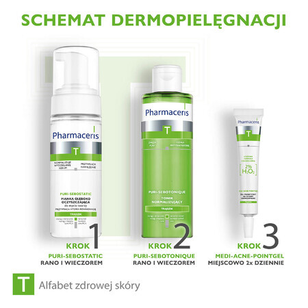 Pharmaceris T Medi Acne Point-Gel, gel ponctuel pour lésions micro-inflammatoires locales 2% H2O2, 10 ml