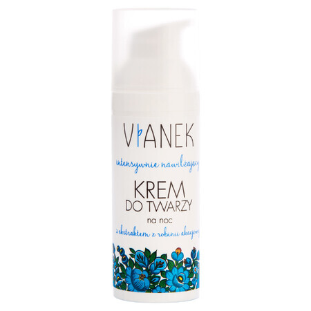 Vianek, crème visage intensément hydratante pour la nuit, 50 ml