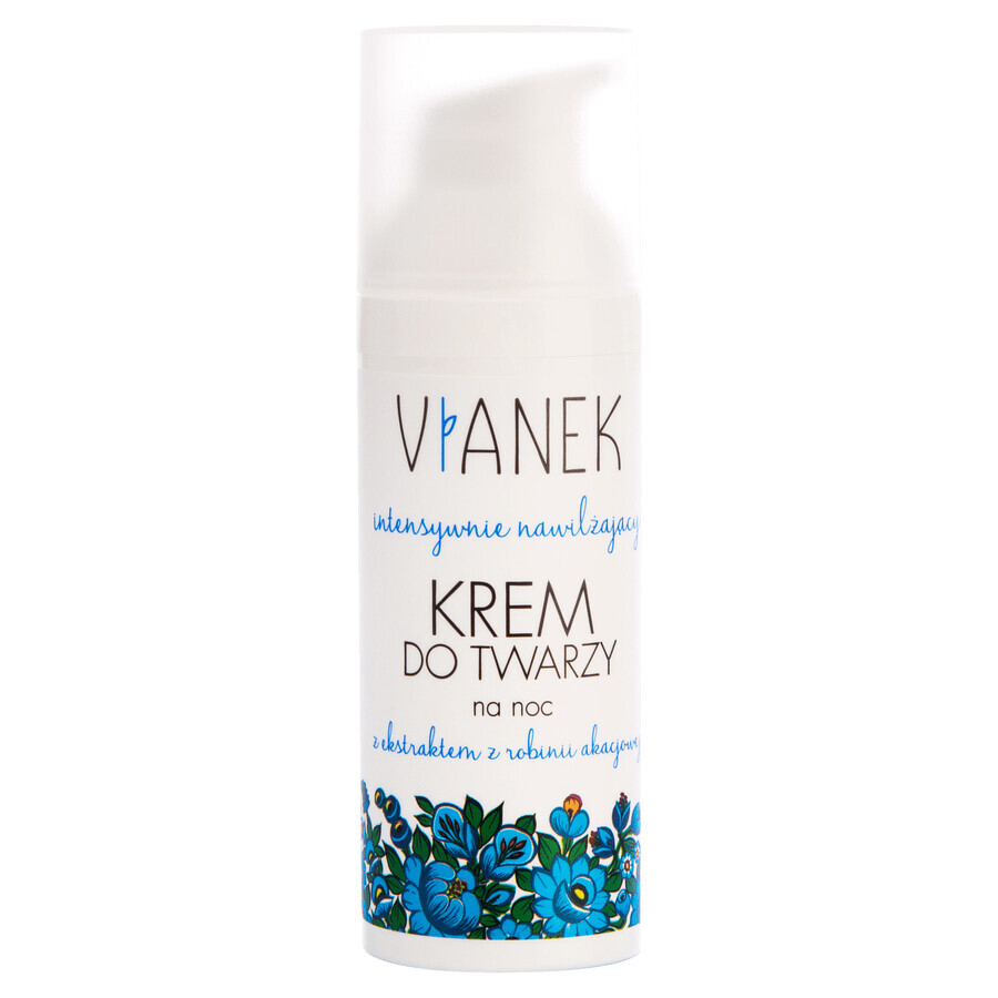 Vianek, crème visage intensément hydratante pour la nuit, 50 ml