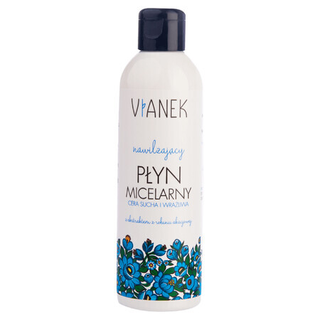 Vianek, fluide micellaire hydratant, peaux sèches et sensibles, 200 ml