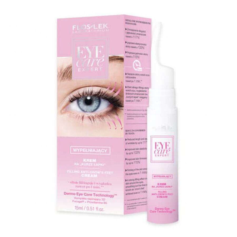 Flos-Lek Eye Care Expert, Cremă de umplere a picioarelor de cioară, 15 ml