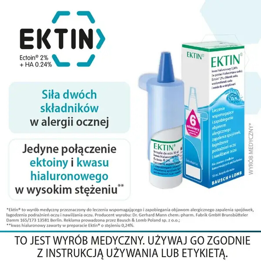 Ektin, collyre, solution, 10 ml