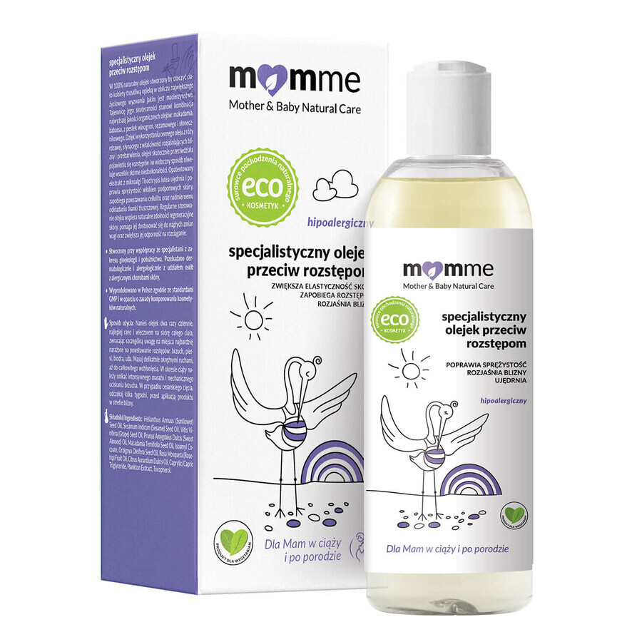 Momme, huile spécialiste contre les vergetures, 150 ml