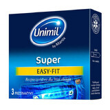 Unimil Super Easy-Fit, préservatifs classiques, 3 pièces