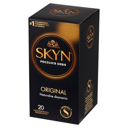 Unimil Skyn ​​​​​​Original, préservatifs sans latex, 20 pièces