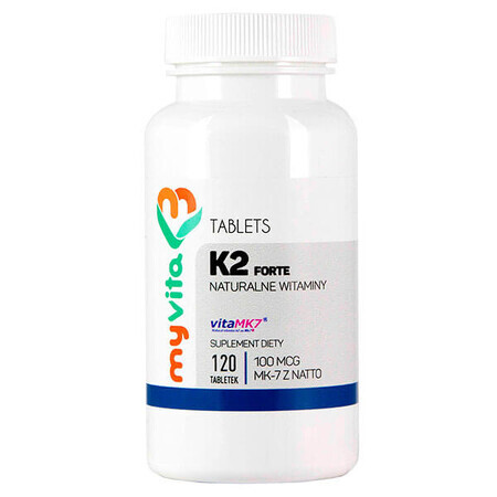 MyVita K2 Forte, vitamine K2 MK-7 avec natto 100 µg, 120 comprimés