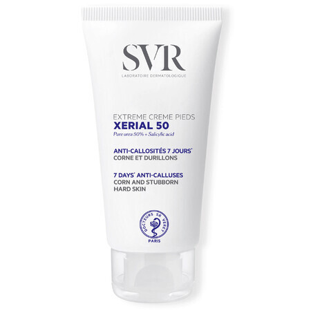 SVR Xerial 50 Extreme Creme Pieds, gel para callos persistentes, reduce callos y durezas en 7 días, 50 ml