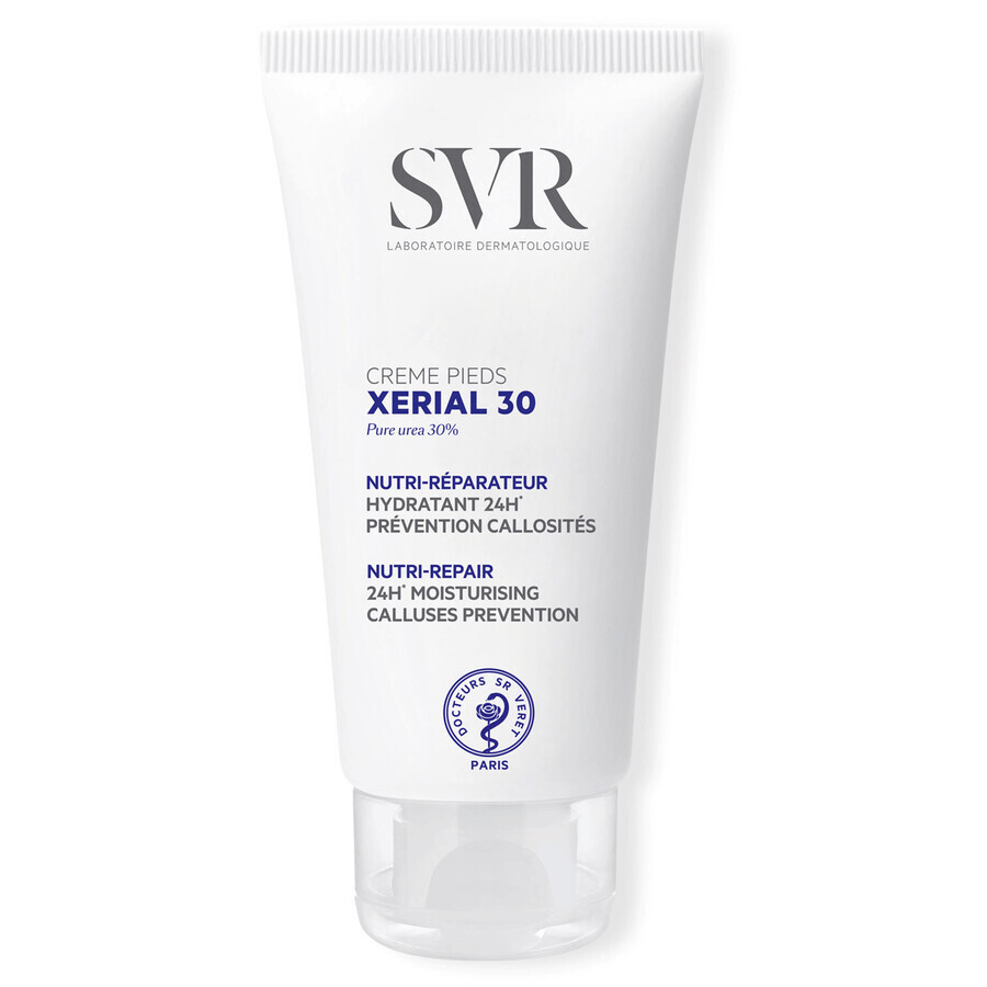 SVR Xerial 30 Creme Pieds, crema nutritiva para los pies, 50 ml