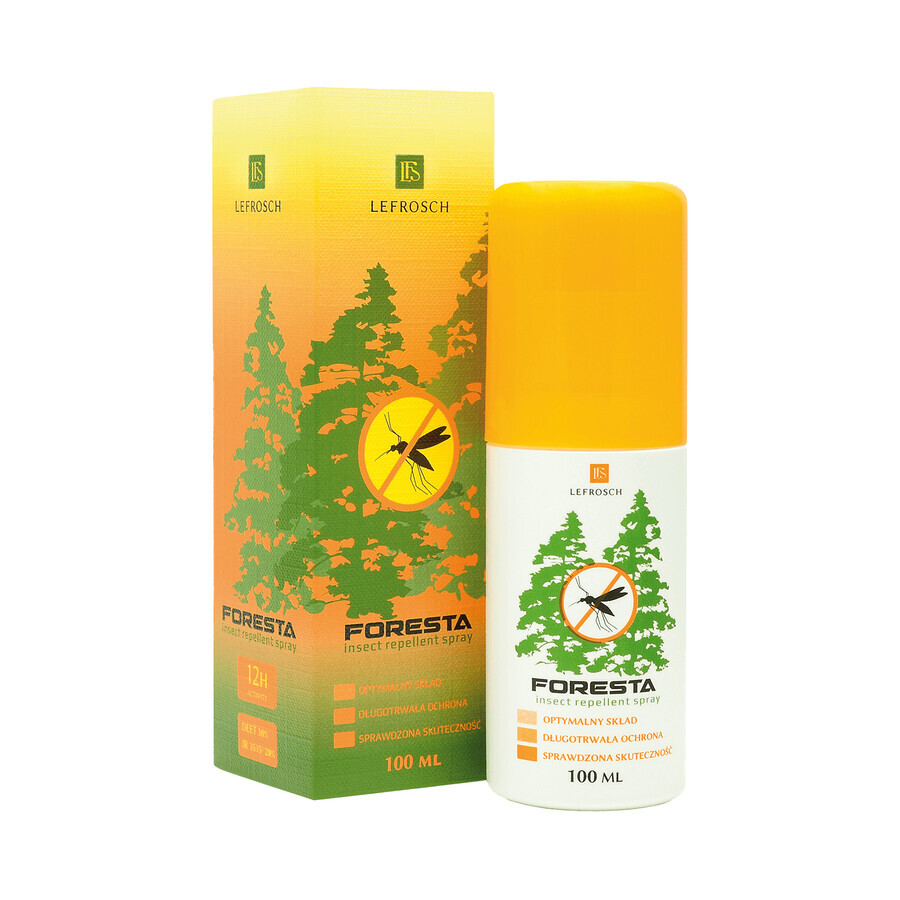 Lefrosch Foresta, spray anti-moustique, 30% DEET, 100 ml