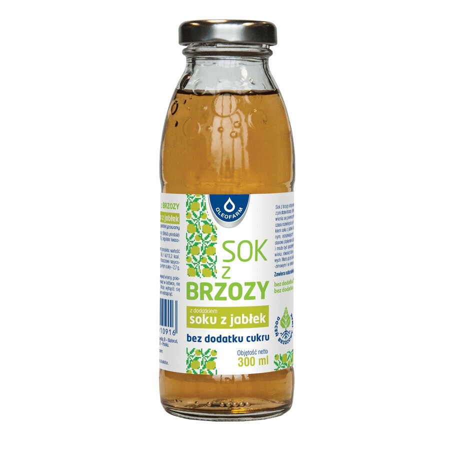 Succo di bacche di betulla con succo di mela, senza zucchero aggiunto, 300 ml