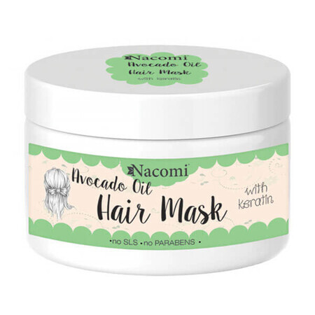 Nacomi, masque capillaire à l&#39;huile d&#39;avocat et aux protéines de kératine, 200 ml