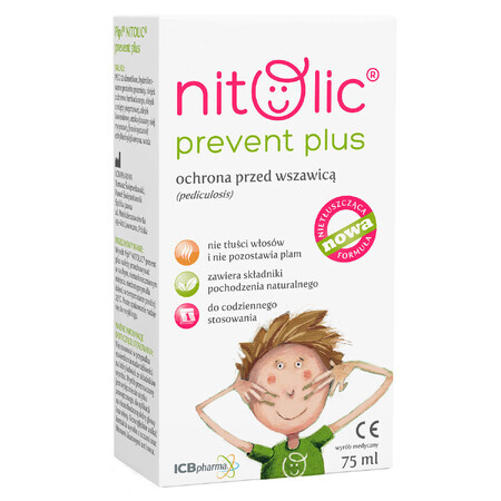 Pipi Nitolic Prevent Plus, spray for protection against lice, 75 ml