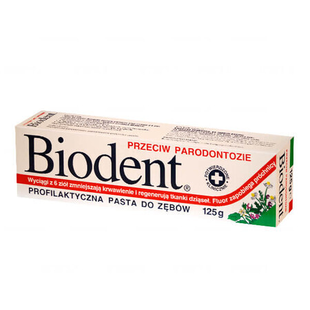 Biodent, pasta dentífrica contra la periodontitis, 125 g