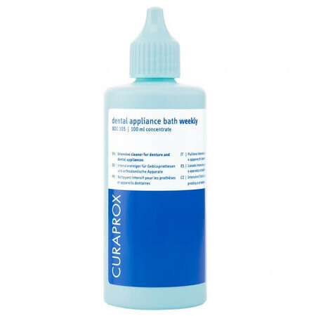 Curaprox, concentré pour nettoyer les prothèses dentaires et les appareils orthodontiques BDC105, 100 ml