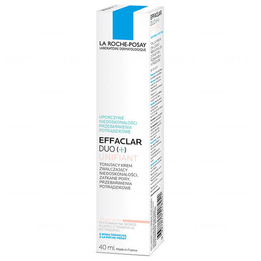 La Roche-Posay Effaclar Duo+ Unifiant, getinte anti-imperfectiecrème, lichte tint, 40 ml