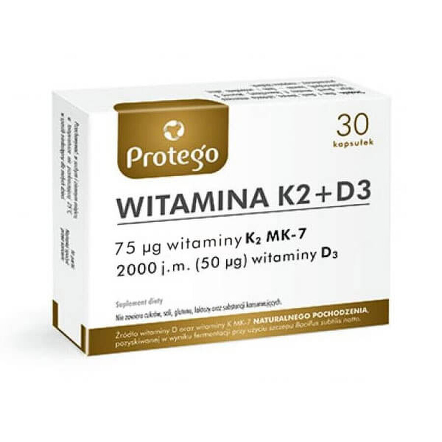 Protego Vitamin K2 + D3, 30 capsules