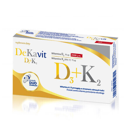 Diagnostic DeKavit D3 + K2, 30 gélules