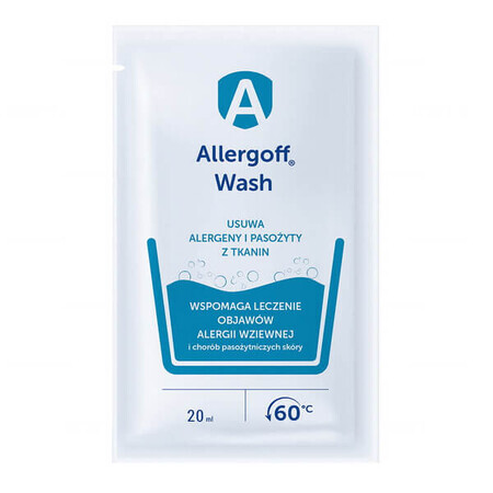 Allergoff, liquide pour tissu, neutralisateur d'allergènes, ampoules, 6 x 20 ml