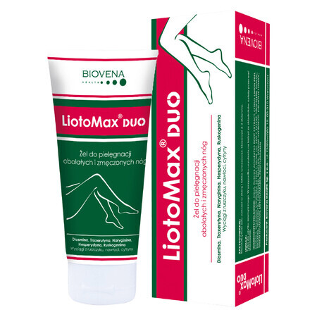 LiotoMax DUO, gel pour les jambes douloureuses et fatiguées, 100 g