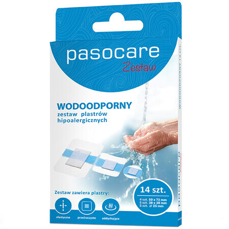 Patch Pasocare, Waterproof Plus, set da 14 pezzi